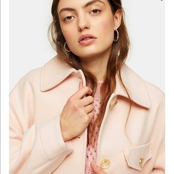 Topshop Jackets & Blazers - Pale pink shacket - wool